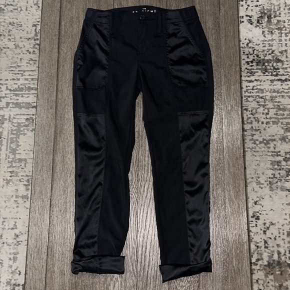 WHBM Mid Rise Satin Trim Straight Crop Jeans - Picture 1 of 15